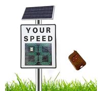 Panneau D'affichage Radar Solaire En Aluminium 23,6 Po X 35,4 Po, Panneau De Limitation De Vitesse À DEL For Extérieur, Avec Télécommande