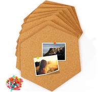 Panneau d'affichage - Tableau de Liège Mural - Hexagonal - Autocollant - 20x17.5cm