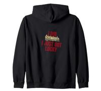 Panneau d'affichage vintage I Just Got Lucky Ironic Sweat à Capuche