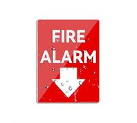 Panneau d'alarme incendie en plastique acrylique avec symboles autocollants pour restaurant, salon, hôtel, motel, toilettes publiques 15,2 x 20,3 cm
