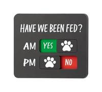 Panneau d'alimentation pour animaux de compagnie, tableau de rappel de suralimentation, panneau « Have We Been Fed » avec fentes AM PM, réfrigérateur magnétique avec design, outil de soin des chiens