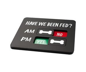 Panneau d'alimentation pour chien - Acrylique magnétique Yes No Slider, tableau d'alimentation AM PM | Empêche la suralimentation murale Rappel pour cage d'armoire, porte de cuisine, routine