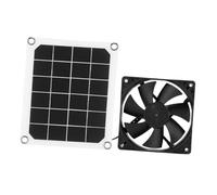 Panneau d'alimentation Solaire Extérieur 6 V 10 W avec Chargement USB, Fonction de Ventilateur d'extraction, Idéal pour les Serres et les Poulaillers