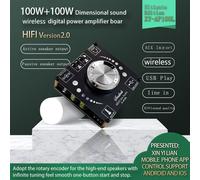Panneau d'amplification numérique 100Wx2 XY-AP100L canaux, contrôle par application numérique, Module Audio stéréo, haut-parleur Bluetooth, ensemble modulateur de caisson de basses, 2.0