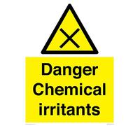 Panneau Danger Chemical irritants - 300 x 400 mm - A3P