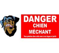 Panneau Danger Chien méchant