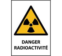 Panneau danger - Danger Radioactivité - W003 - ISO EN 7010 - Vinyle Souple Autocollant - A4