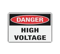 Panneau « Danger High Voltage », feuille d'aluminium antirouille, résistante aux intempéries, imperméable, facile à monter