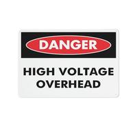 Panneau « Danger High Voltage Unauthorised Personnel Keep Out » - 20,3 x 30,5 cm - Feuille réfléchissante en aluminium antirouille - Résistant aux intempéries - Imperméable - Facile à monter