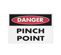 Panneau « Danger Pinch Point » - Feuille réfléchissante en aluminium antirouille - Résistant aux intempéries - Imperméable - Facile à monter - 20,3 x 30,5 cm