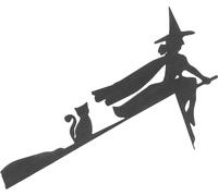 Panneau d'angle de porte sorcière sur balai,Décor d'angle de porte sorcière,Décor d'angle de porte Halloween,Décor d'angle de porte,Panneau d'angle droit Halloween,Panneau d'angle de porte