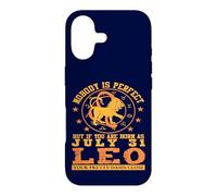 Panneau d'anniversaire « Nobody is Perfect » - 31 Juillet - Lion Astrologie Coque pour iPhone 17