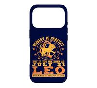 Panneau d'anniversaire « Nobody is Perfect » - 31 Juillet - Lion Astrologie Coque pour iPhone 17 Pro