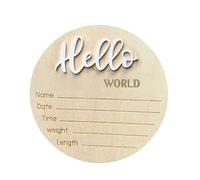 Panneau D'annonce De Bébé - De Bienvenue Pour L'arrivée D'un Nouveau-né | Affichage Rond De Célébration De Naissance | Tableau De Vœux Décoratif Pour Chambre D'enfant, Idéal Pour Chambre D'hôpit