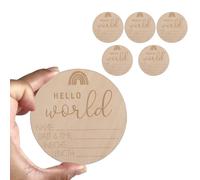 Panneau D'annonce De Bébé En Bois, Panneau Rond En Bois Pour Nouveau-né, Panneau De Naissance, Idéal Pour Un Baptême, Un Hôpital Ou Une Décoration Murale Pour Chambre D'bébé