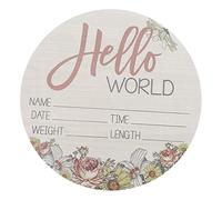 Panneau D'annonce de Naissance en Bois, Signe Bienvenue pour Photo | Surface Polie sans Bavure, Bords Lisses, pour Faire-part et Séance -né, Présent Baby Shower