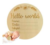 Panneau d'annonce de naissance - Panneau d'annonce de nom de naissance en bois - Souvenir des parents capturant le moment de l'enfant souvenir fantaisie pour chambre d'enfant, salle d'étude