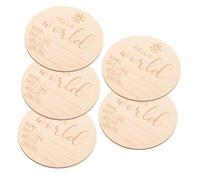 Panneau Dannonce De Naissance Pour Nouveau-né Panneau Rond Avec Nom Accessoire De Photographie En Bois Lot De 5 Pièces