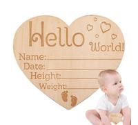 Panneau d'annonce du nouveau-né en bois pour l'hôpital - Rustic Birth Statts Board for Baby Boys | Baby Introduction pour la première séance photo, signe d'arrivée du nourrisson pour la grosses