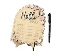 Panneau d'annonce en bois - Panneau de nom de naissance en bois, tableau de bienvenue et souvenir pour enfant, pour la maison, l'hôpital, la chambre de bébé, un anniversaire, Thanksgiving, Noël, les