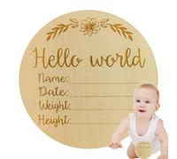 Panneau d'annonce pour enfant - Panneau d'annonce de la date Bith pour tout-petits - Décoration de salon, chambre à coucher, souvenir de collection pour garçons et filles