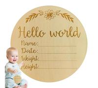 Panneau d'annonce pour enfant - Panneau d'annonce de nom de naissance en bois - Souvenir des parents pour garçons et filles - Accessoires de photographie fantaisie pour chambre à coucher, chambre
