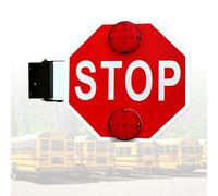 Panneau d'arrêt 18″ Sécurité routière publique Panneau Lumineux Clignotant à LED pour Autobus Scolaire Panneaux d'arrêt d'autobus Scolaires électriques manuels 24V