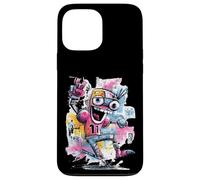 Panneau d'art Graphique Happy Robot Peace Graffiti Pop Coque pour iPhone 13 Pro Max