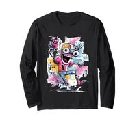 Panneau d'art Graphique Happy Robot Peace Graffiti Pop Manche Longue