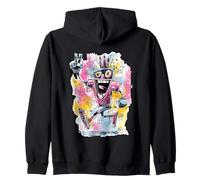 Panneau d'art Graphique Happy Robot Peace Graffiti Pop Sweat à Capuche