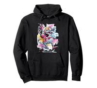 Panneau d'art Graphique Happy Robot Peace Graffiti Pop Sweat à Capuche