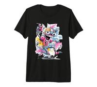 Panneau d'art Graphique Happy Robot Peace Graffiti Pop T-Shirt Haut de Gamme