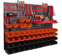 Panneau d'atelier - BOTLE - 115 x 78 cm - 50 pcs - Orange et Noir - Fixation murale facile