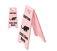 Panneau d'attention pour chats - Panneau de jardin pour chat - Panneau de vomissement - Panneau de jardin pour chats | Drôle Chiot Chaton Attention, Nouveauté Chaton Chiot Vomissement Sol Ba