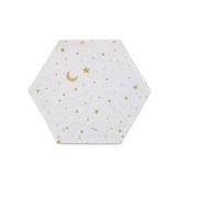 Panneau d'autocollants hexagonaux en liège, 10 pièces, bricolage, panneau d'avis, décoration murale for salle de messages, chambre d'enfants, Photos, d'affichage(White)