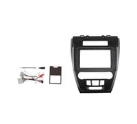 Panneau D'autoradio Façade D'autoradio 2DIN 10 Pouces avec Câble d'alimentation Et Faisceau De Câbles pour Ford pour Fusion SE SEL pour Mondeo 2009-2012 Cadre Radio(Frame canbus Black)