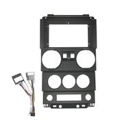 Panneau D'autoradio Kit Montage pour Tableau Bord Adaptateur Façade D'autoradio 9 Pouces Boîtier Canbus pour Jeep pour Wrangler pour Rubicon 2008 2009 2010 Cadre Radio(2Door Frame an Cable)