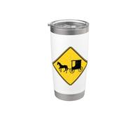 Panneau d'avertissement Amish Horse and Carrosse Gobelet isotherme en acier inoxydable double paroi