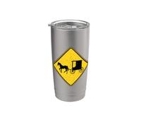Panneau d'avertissement Amish Horse and Carrosse Gobelet isotherme en acier inoxydable double paroi