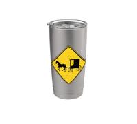 Panneau d'avertissement Amish Horse and Carrosse Gobelet isotherme en acier inoxydable double paroi