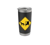 Panneau d'avertissement Amish Horse and Carrosse Gobelet isotherme en acier inoxydable double paroi