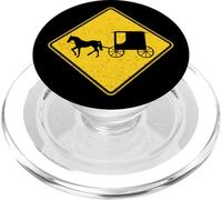 Panneau d'avertissement Amish Horse and Carrosse PopSockets PopGrip pour MagSafe