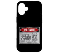 Panneau d'avertissement Amusant Anunnaki - Genetic Experiment in Progress Coque pour iPhone 16