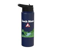 Panneau d'avertissement amusant du Loch Ness monstre Nessie Stainless Steel Insulated Water Bottle