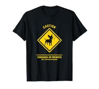 Panneau d'avertissement Amusant pour Chien avec Inscription « Caution Chihuahua on Premises » T-Shirt