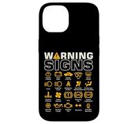 Panneau d'avertissement Amusant pour Tableau de Bord Coque pour iPhone 14