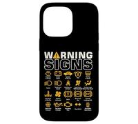 Panneau d'avertissement Amusant pour Tableau de Bord Coque pour iPhone 14 Pro Max