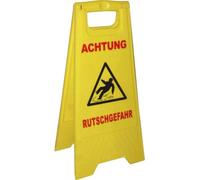 Panneau d'avertissement Attention danger de glissade jaune