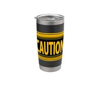 Panneau d'avertissement avec inscription « Caution » Gobelet isotherme en acier inoxydable double paroi