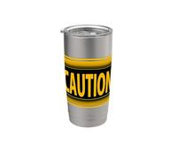 Panneau d'avertissement avec inscription « Caution » Gobelet isotherme en acier inoxydable double paroi